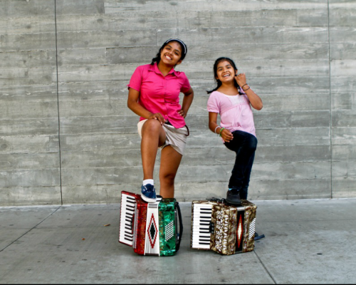Happy Young Ranchera Accordion Players in Los Angeles