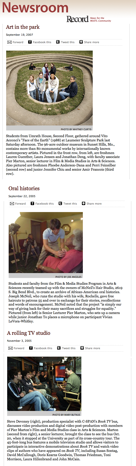 Pier Marton in the Record
