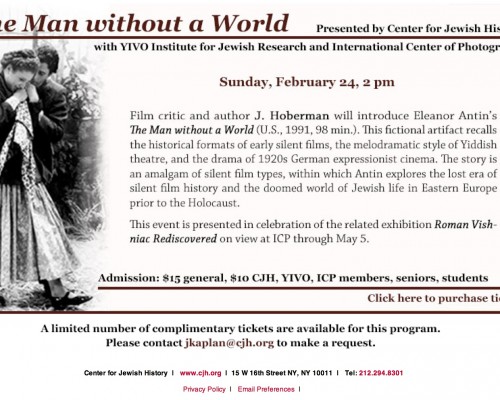 The Man Without a World Screening in NYC